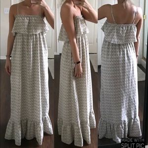 NWOT ruffled maternity maxi dress